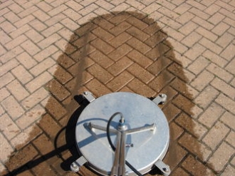 rotary cleaner hard at work